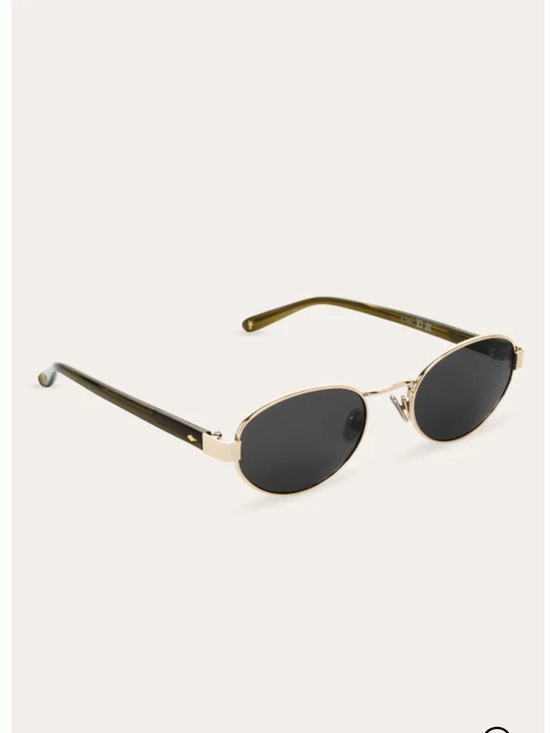 Frye Accessories - NWT FRYE Savannah Women’s Sunglasses in Olive Gold Slim Oval Metal Frame No Case